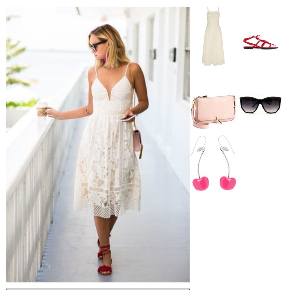 Saylor Phoebe Floral Lace Midi Dress purchased from Urban Outfitters - Picture 2 of 10